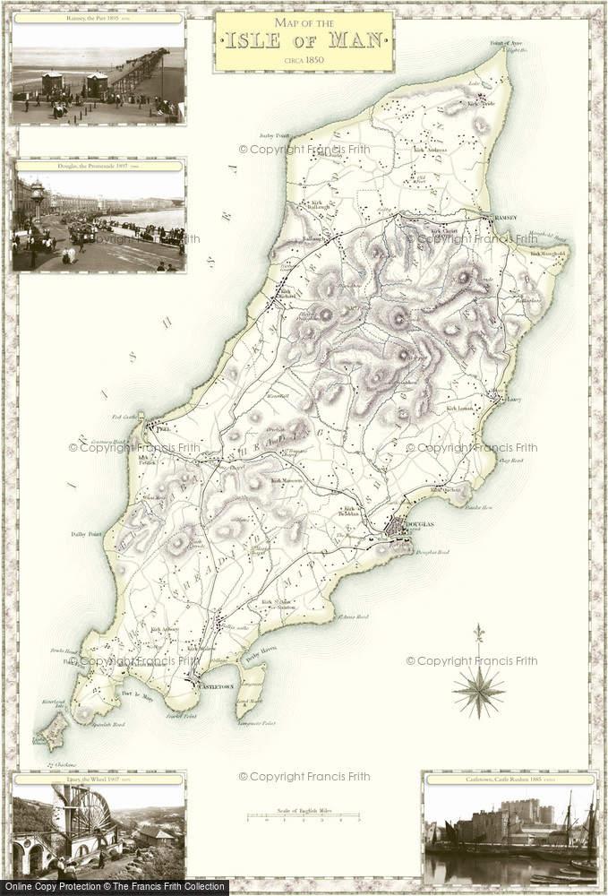 Old Map of Historic Map covering Ramsey in 1840