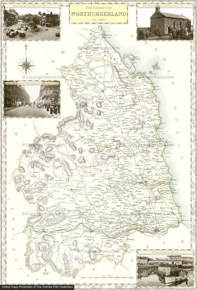 Old Map of Historic Map covering Holy Island in 1840