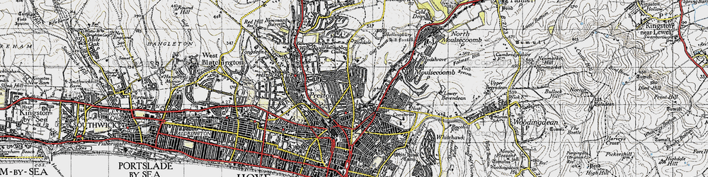 Old map of Brighton in 1940