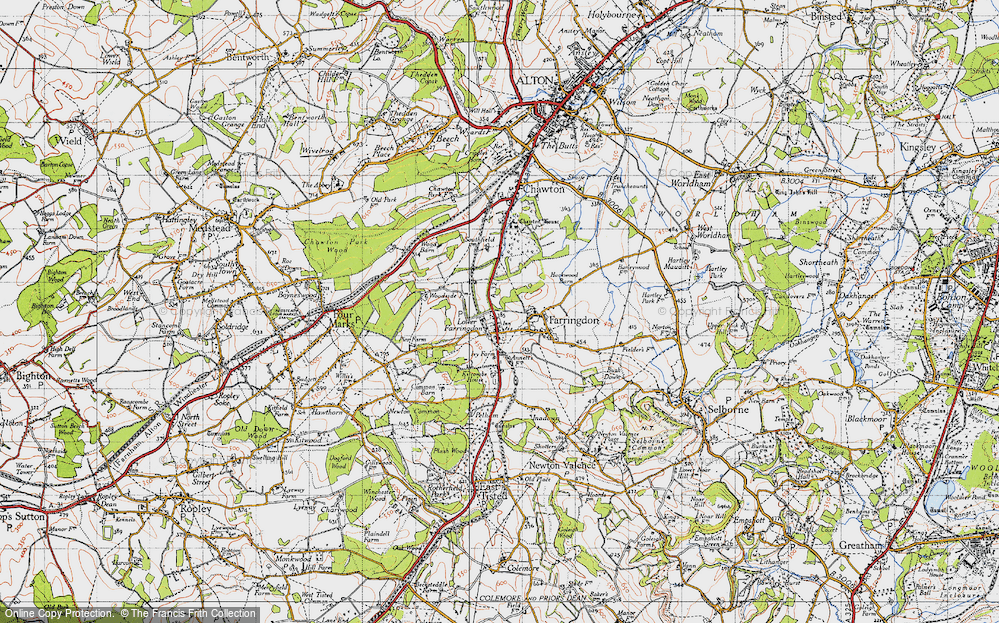 Old Map of Lower Farringdon, 1940 in 1940