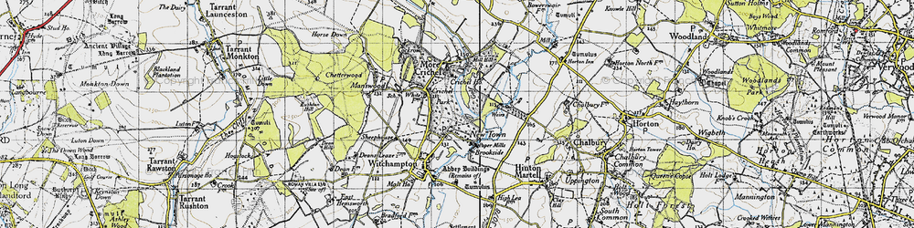 Old map of New Town in 1940