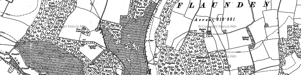 Old map of Latimer in 1923