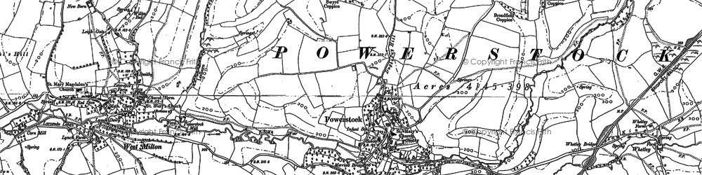 Old map of Powerstock in 1886