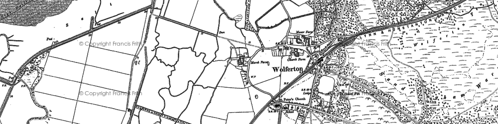 Old map of Wolferton in 1904
