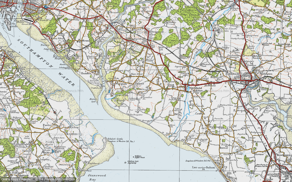 Old Map of Abshot, 1919 in 1919