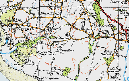 Old map of Abshot in 1919