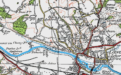 Old map of Caversham Heights in 1919