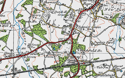Old map of Phoenix Green in 1919