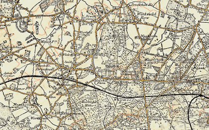 Old map of Bullbrook in 1897-1909