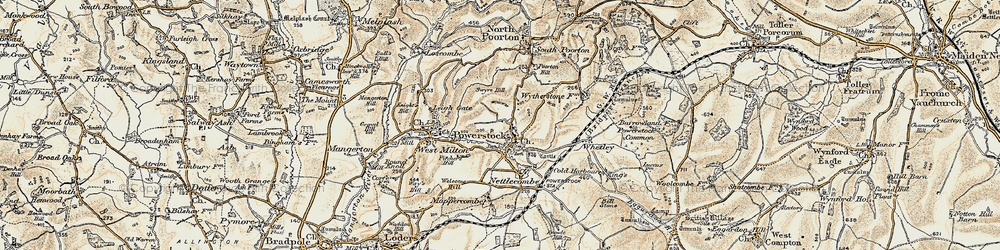 Old map of Powerstock in 1899