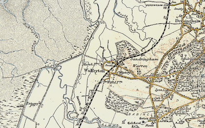 Old map of Wolferton in 1901-1902