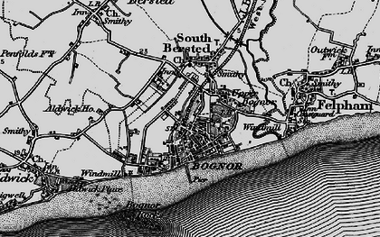 Old map of Bognor Regis in 1895