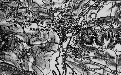 Old map of Bridport in 1897